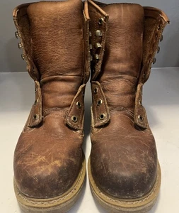 Georgia Boot Wedge Soft Toe Boot Barracuda Gold Mens Size 9M G8152 No Laces - Picture 1 of 9
