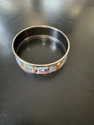 Hermes Emaille  Metallarmreif - Bild 1 von 4