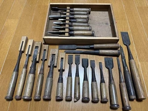 Japanese Tataki OIRE NOMI Chisel Z005 Job Lot Sculpture Tools Carpenter Carved - Picture 1 of 6