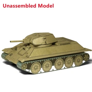 1/50 Soviet T-34 Medium Tank Paper Model Unassembled Military Craft Collection A - Picture 1 of 11