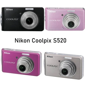 Nikon Coolpix S520 8.0 MP 3x Zoom Compact Digital Camera Pink/Black/Silver - Picture 1 of 39