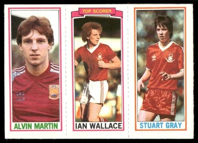 1981 Topps English League EPL Stuart Gray/Ian Wallace/Alvin Martin Nottingham - Image 1 of 2