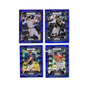 4 Card Lot 2024 Panini Prizm Blue Cracked Ice Prizm Ripken Girardi Baez Shawver - Picture 1 of 9