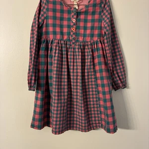 Matilda Jane Girls 12 Long Moments With You Dress Pink Plaid - Picture 1 of 8