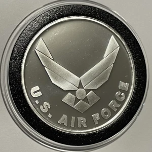 United States Air Force Collectible Coin 1 Troy Oz .999 Fine Silver Round Gift - Picture 1 of 12