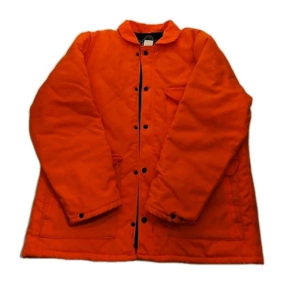 复古 GunFlint Blaze 荧光橙色狩猎夹克男式 L 码狩猎 — 第 1/4 张图片