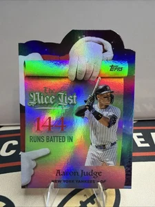 2025 topps holiday - Aaron Judge Nice List 144 RBIs - # MNL-6 - Yankees - Picture 1 of 2