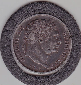 Sharp 1816 King George III Sixpence (6d) Silbermünze (92,5%) - Bild 1 von 2