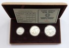 Grecia Greece set 3 monete argento atletica Atene 1982 gr.49