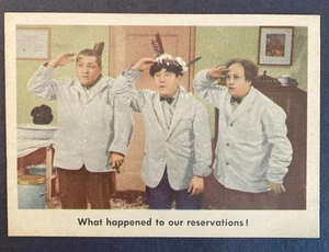 1959 Fleer Three Stooges - #28 - What Happened to Our Reservations! - High Grade - Picture 1 of 2