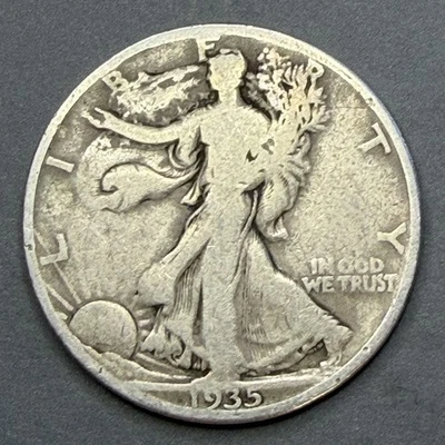 1935-D Walking Liberty Half Dollar, 90 % Silver - Image 1 of 2
