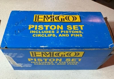 Set of 2 Pistons .020 Over w/Circlips Pins & Rings For Triumph T120/TR6 (71mm) - Image 1 of 4