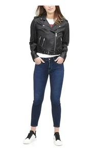 Levi's Women's Faux Leather Belted Motorcycle Jacket Plus XL - Picture 1 of 10