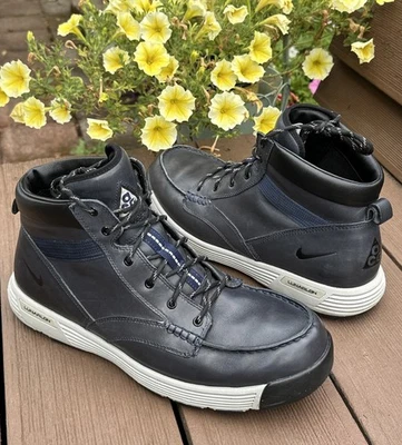 Nike Lunarpath ACG Botas Zapatos Lunarlon Hombres Gris Azul 407571-400 Talla 12 Foto 1 de 4