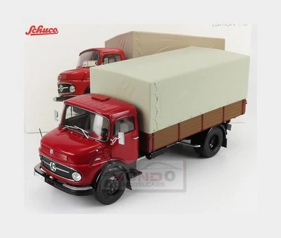 1:18 SCHUCO Mercedes Benz L911 Truck Telonato 1966 Red 450016400 - Photo 1/2
