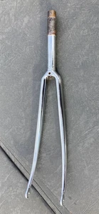 Nos Columbus Brain vintage 1990s steel fork 1" chromed, Venturi - Picture 1 of 22