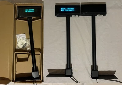 Lot of 3 Logic Controls Customer Pole Displays 9900u-gy & 3PD900-UB 1 USB  Black - Image 1 of 4