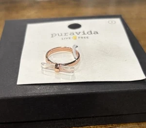 PuraVida Luna Quartz Ring In Rose Gold Size 7 - Picture 1 of 6