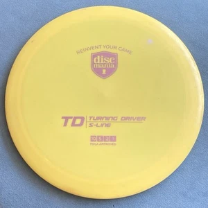 DiscMania S-Line TD 175g Yellow Pink Foil Fairway Driver Golf Disc - Picture 1 of 3