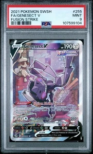 2021 POKEMON SWORD & SHIELD FUSION STRIKE #255 FULL ART/GENESECT V PSA 9 - Picture 1 of 2