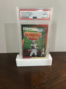 2023 Panini Donruss - Crunch Time #CT-2 Justin Herbert PSA 10 - Picture 1 of 2