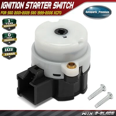 Ignition Starter Switch for Volvo S60 2001-2009 S80 1999-2006 XC70 2003-2011 V70 - Image 1 of 4