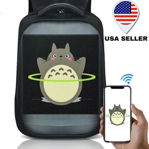 BEST Gift! LED, light-up Backpack,high school,college.bluetooth,wifi laptop bag - Picture 1 of 5