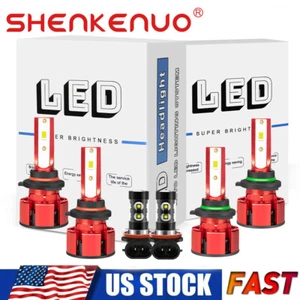 For Mitsubishi Outlander 2007-2013 LED Headlight Bulbs + Fog Lights 6000K White - Picture 1 of 12