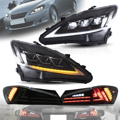 2 pares de faros LED VLAND + luces traseras rojas para Lexus IS250 350 IS F 2006-2015 Foto 1 de 4