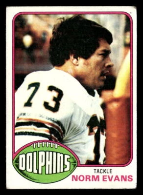 1976 Topps #492 Norm Evans - Image 1 of 2