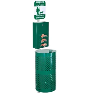 Aluminum Rustproof Dog Waste Disposal System for Pet Park - 10 Gallon Pet Poop - Picture 1 of 9