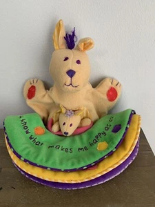 Mommy & Me Kangaroo Puppet Baby Toy Plush Rattle Mirror - Picture 1 of 7