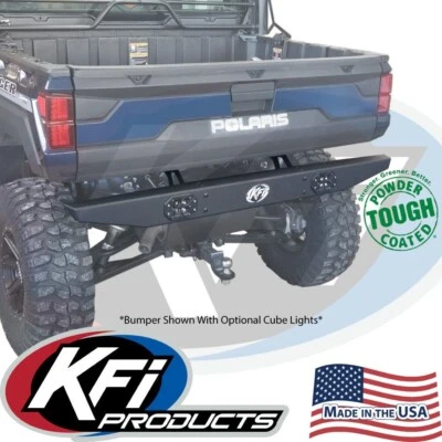 KFI FORMED REAR BUMPER BLACK - POLARIS RANGER 570 900 1000 XP DIESEL CREW - Image 1 of 2