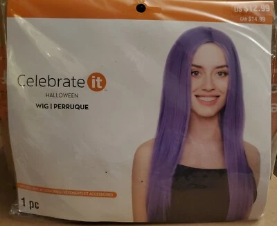 Halloween Púrpura Adulto Peluca Disfraz Celebrarlo Nuevo Bruja Sirena Rave Cosplay  Foto 1 de 4