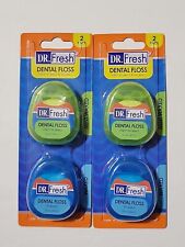 Dr. Fresh Dental Floss Mint Waxed And Waxed 4 rolls New