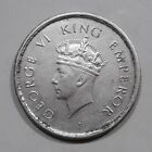 British india, King George VI, 1939, silver 1/2 Rupee,  5.83g, Calcutta mint. VF