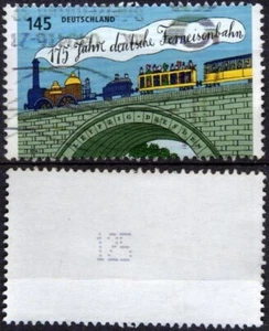 BRD Rollenmarken 145cent Ferneisenbahn Mi.3070r TYP II 3-st.-ug. ZN Rolle O - Bild 1 von 1