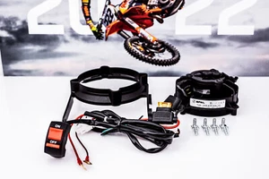 OEM FAN KTM HUSQVARNA GAS GAS 2 + 4 STROKE with SWITCH COMPLETE KIT 2016 - 2025 - Picture 1 of 14