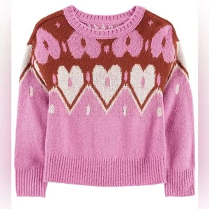 Carters Toddler Heart Mohair-Like Sweater 3T 100% Acrylic NEW - Picture 1 of 5
