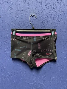 Size Medium Nike Girls Logo Swim Bottoms Bikini Shorts NESSD738 - Picture 1 of 3
