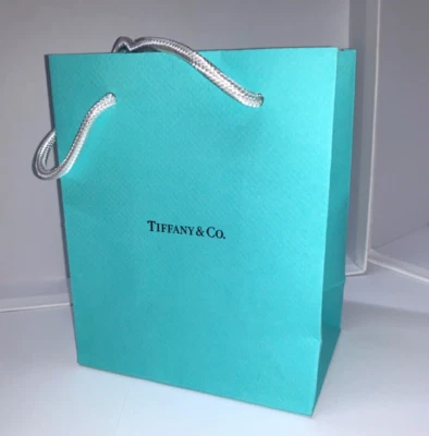 TIFFANY & Co. Packaging 5" x 6" x 3” small blue Paper Gift Shopping Bag New. - Image 1 of 4