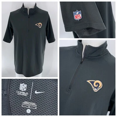 Pullover de Los Angeles Rams Nike On Field para hombre L gris 1/4 cremallera manga corta YGI W337 Foto 1 de 4