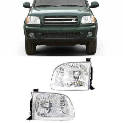 Par de faros izquierdo y derecho para Toyota Sequoia 2001-2004 Foto 1 de 4