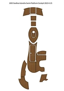 2005 SeaDoo Islandia Modified Swim Platform Cockpit Pad Boat EVA Teak Floor Mat - Imagen 1 de 18