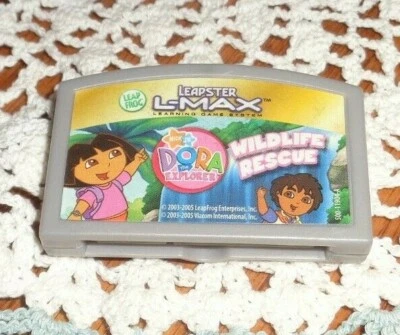 LEAPSTER LEARNING GAME SYSTEM  CARTRIDGE - DORA THE EXPLORER WILDLIFE RESCUE - Image 1 of 2