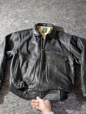 Vtg Hein Gericke Motorcycle Leather Jacket Men's Slim Large Polaris Snowmobile  - Image 1 of 4
