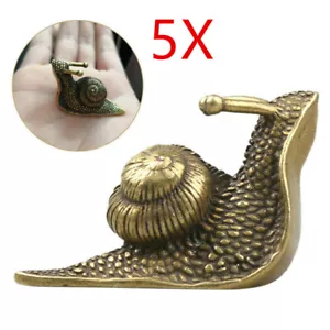 5 Stck. 35 mm Alt Antik Sammlerstück Bronze für Schnecke Teelöffel Anhänger Statue - Bild 1 von 6