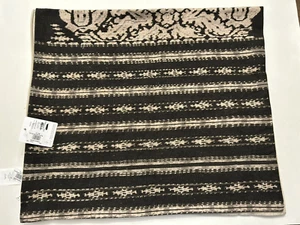 Pottery Barn Naya Printed Lumbar Black Pillow Cover 20"x 36" Indigo NWT - Picture 1 of 19