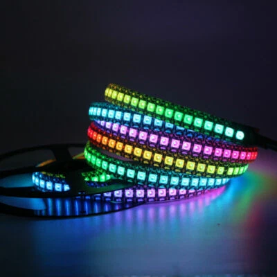 WS2812B 5V 5050 RGB LED Strip 1-5M 30 60 144 150 300 Leds Individual Addressable - Image 1 of 4