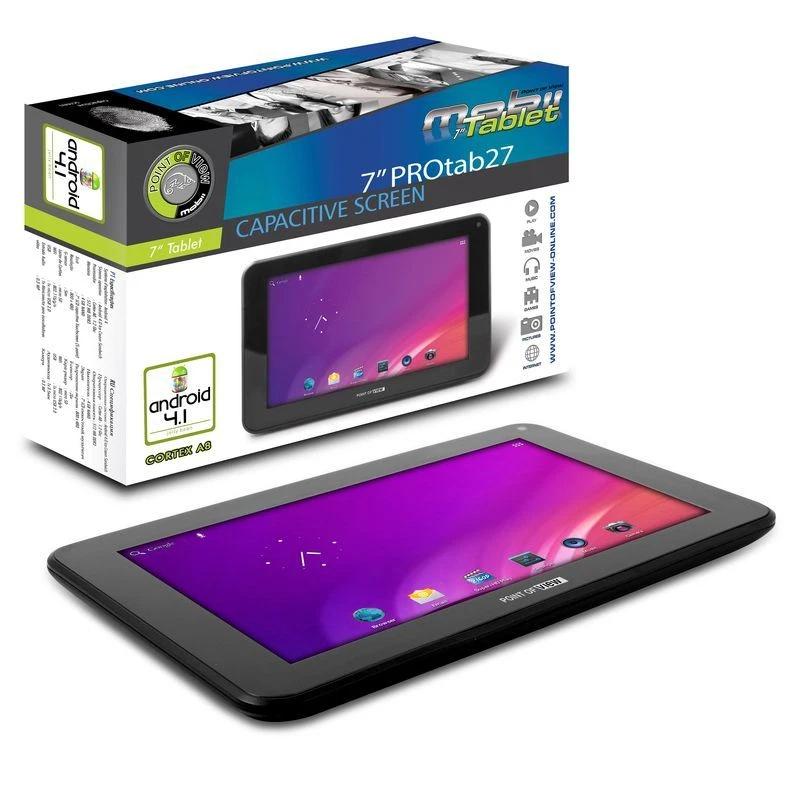 7" Point of View ProTab 27 Tablet, 1GHz, 512MB DDR3, 4GB NAND, Android 4.1, NEUW - Bild 1 von 1